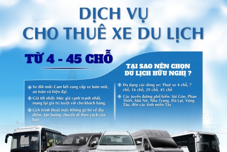 THUÊ XE DU LỊCH - TRẢI NGHIỆM ĐỈNH CAO, GIÁ CỰC HẤP DẪN!